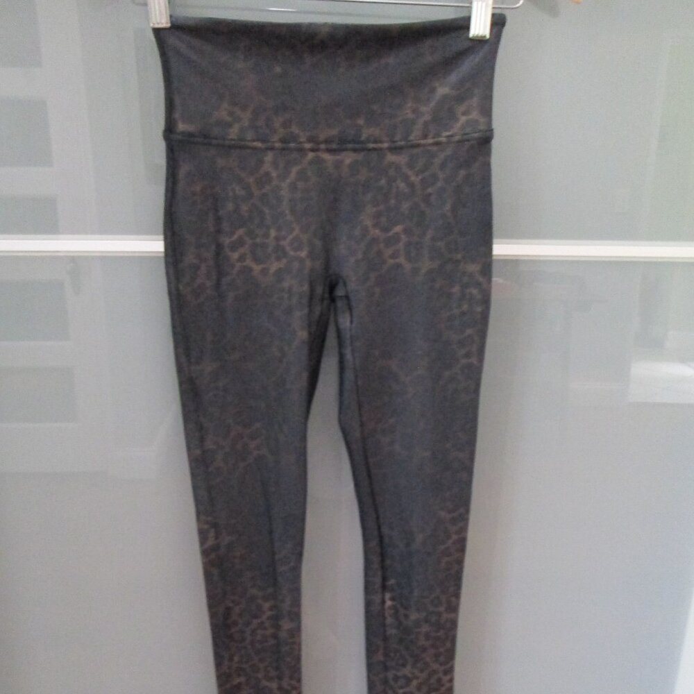 SPANX Faux Leather Leopard LEGGINGS-#20270R